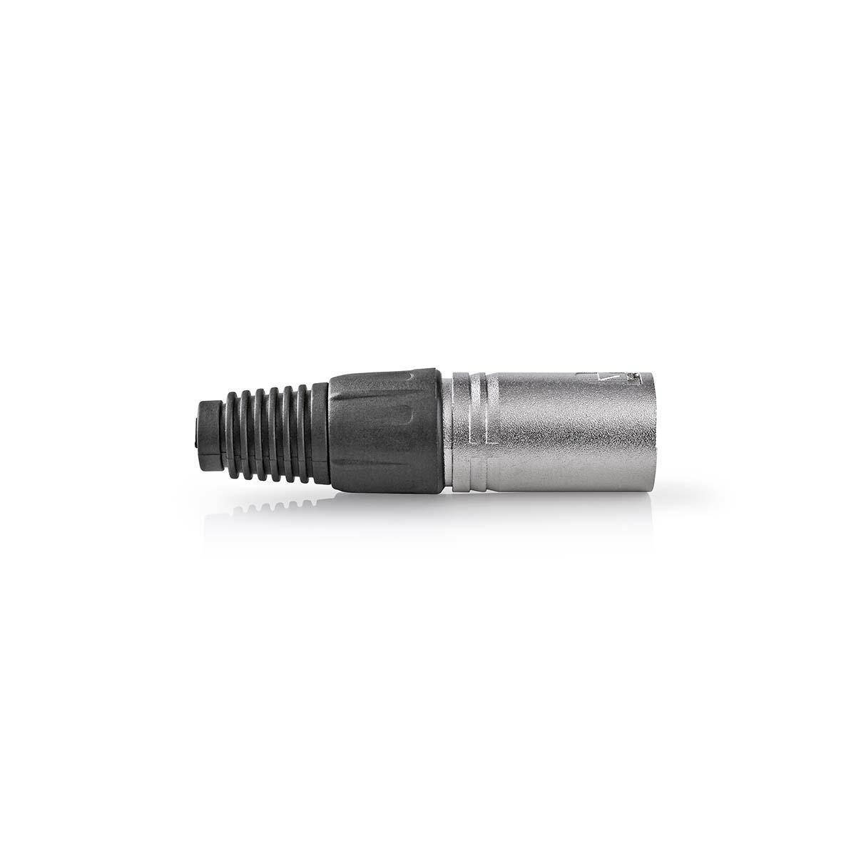 Image of Xlr-stecker | Gerade | Männlich | Vernickelt | Schutzhülle | Kabeleingang Durchmesser: 7,0 Mm | Metall | Silber | 10 Stück | Plastikbeutel Unisex