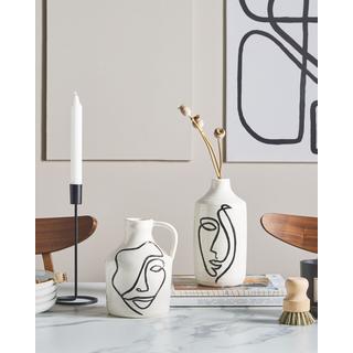 Beliani Blumenvase aus Steinzeug Modern AENUS  