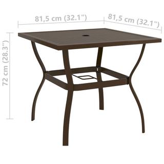 VidaXL Table de jardin acier  