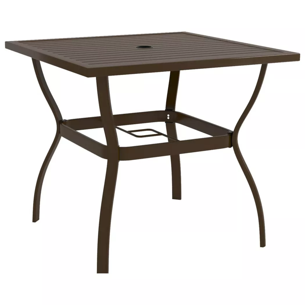 VidaXL - Table de jardin acier, One Size, Marron