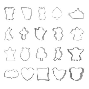 Set de 20 pièces en acier inoxydable pour découper les biscuits de différentes formes