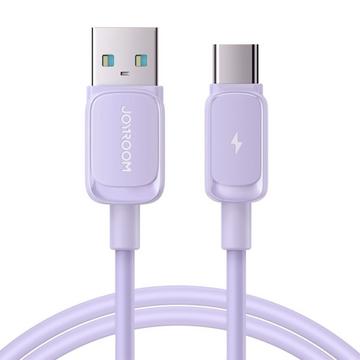 Cavo di ricarica rapida Joyroom da USB-A a USB-C, 3 A, 1,2 m - Viola