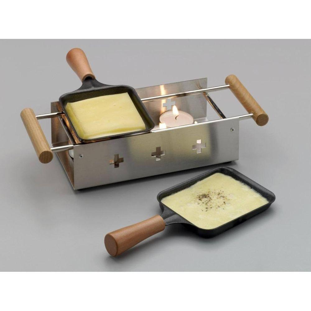 Ttm TTM 100.029 RACLETTE GRILL 2 PERSON(EN) BRAUN, EDELSTAHL  