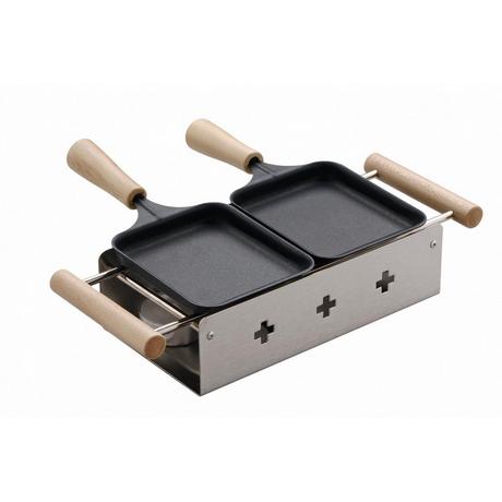 Ttm TTM 100.029 RACLETTE GRILL 2 PERSON(EN) BRAUN, EDELSTAHL  