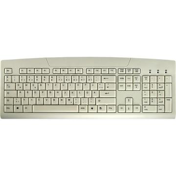 AK-8000-UV-W/CH tastiera USB QWERTZ Svizzere Bianco