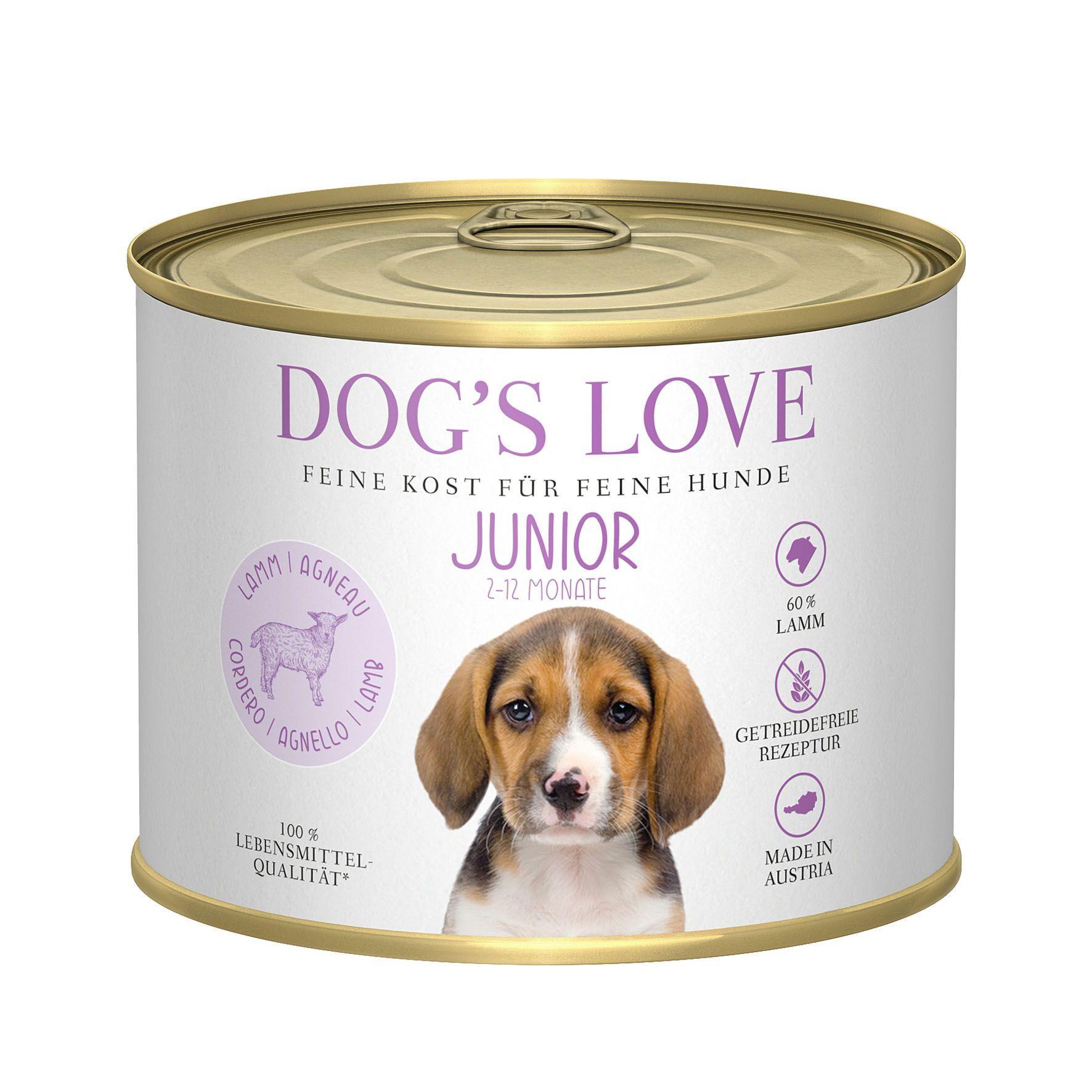 Dog's Love  Junior agneau citrouille et camomille - Multipack 