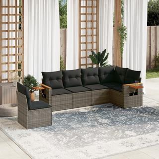 VidaXL set divano da giardino Polirattan  