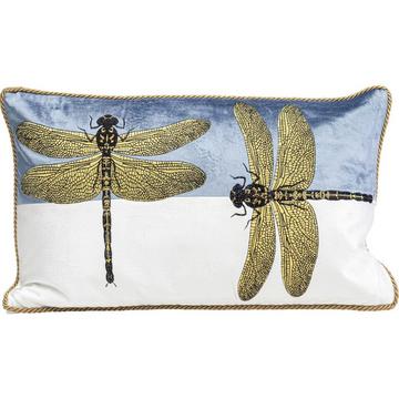 Kissen Glitter Dragonfly weiss 50x30