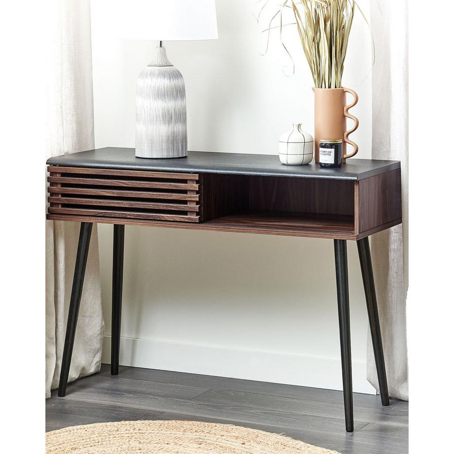 Beliani Console en Panneau de particules de bois Rustique PERTH  