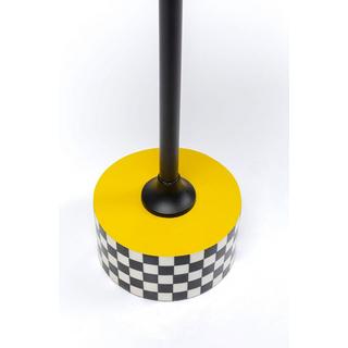 KARE Design Table d'appoint Domero Checkers jaune rond 25  