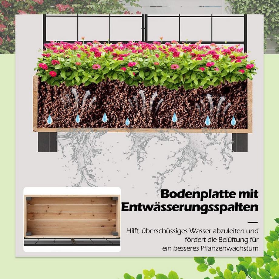 Northix Jardin surélevé avec treillis  