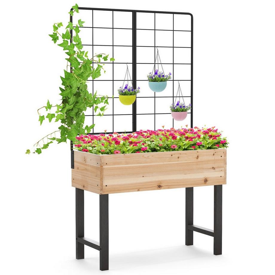 Aiuola rialzata con traliccio