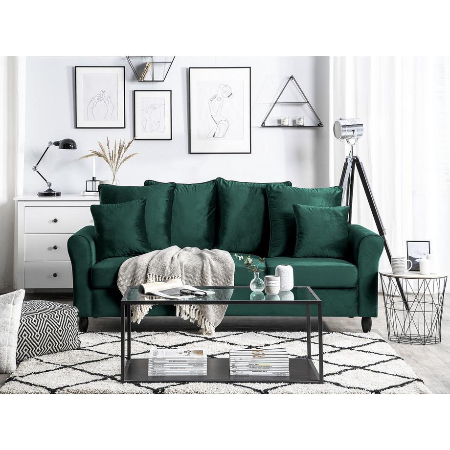 Beliani 3 Sitzer Sofa aus Samtstoff  BORNHOLM  