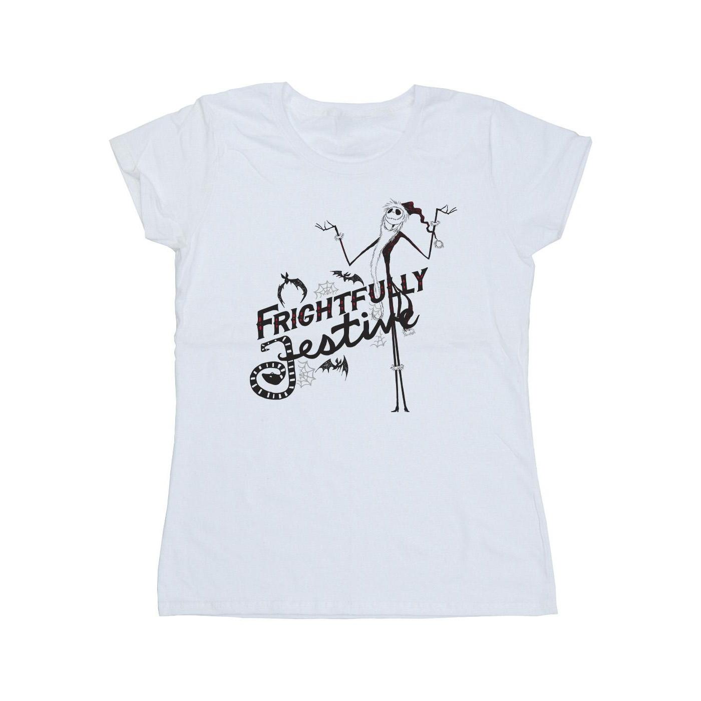 Image of The Nightmare Before Christmas Frightfully Festive Tshirt Damen Weiss M