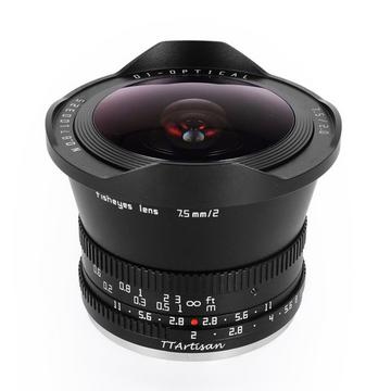 Ttartisan 7,5 mm f2 fisheye (fuji x)