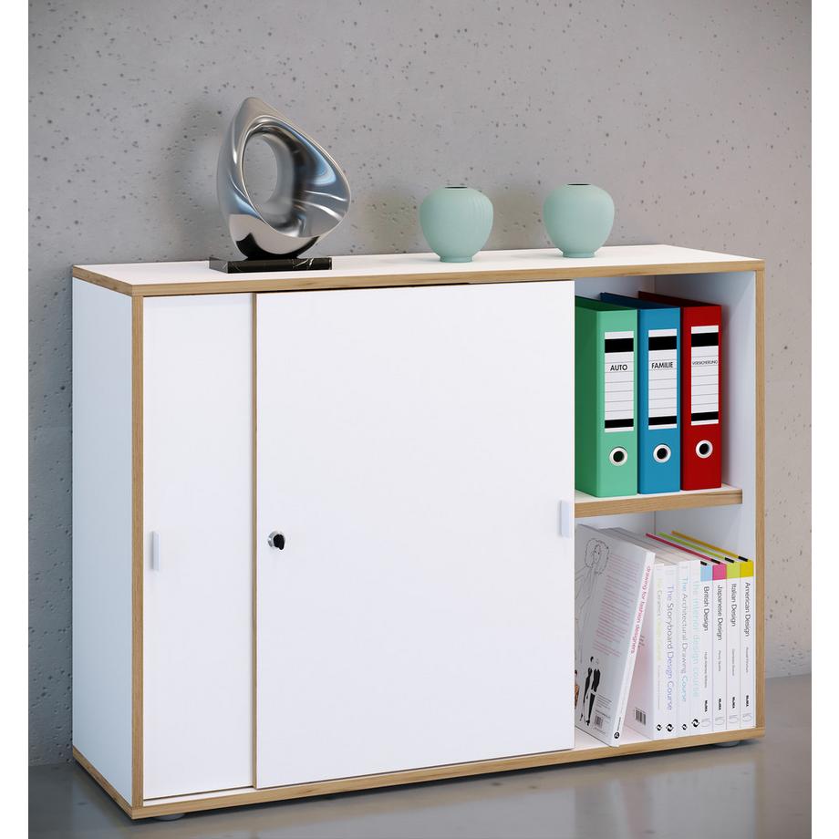 VCM Büroschrank Schiebetüren Salia 2fach 100  
