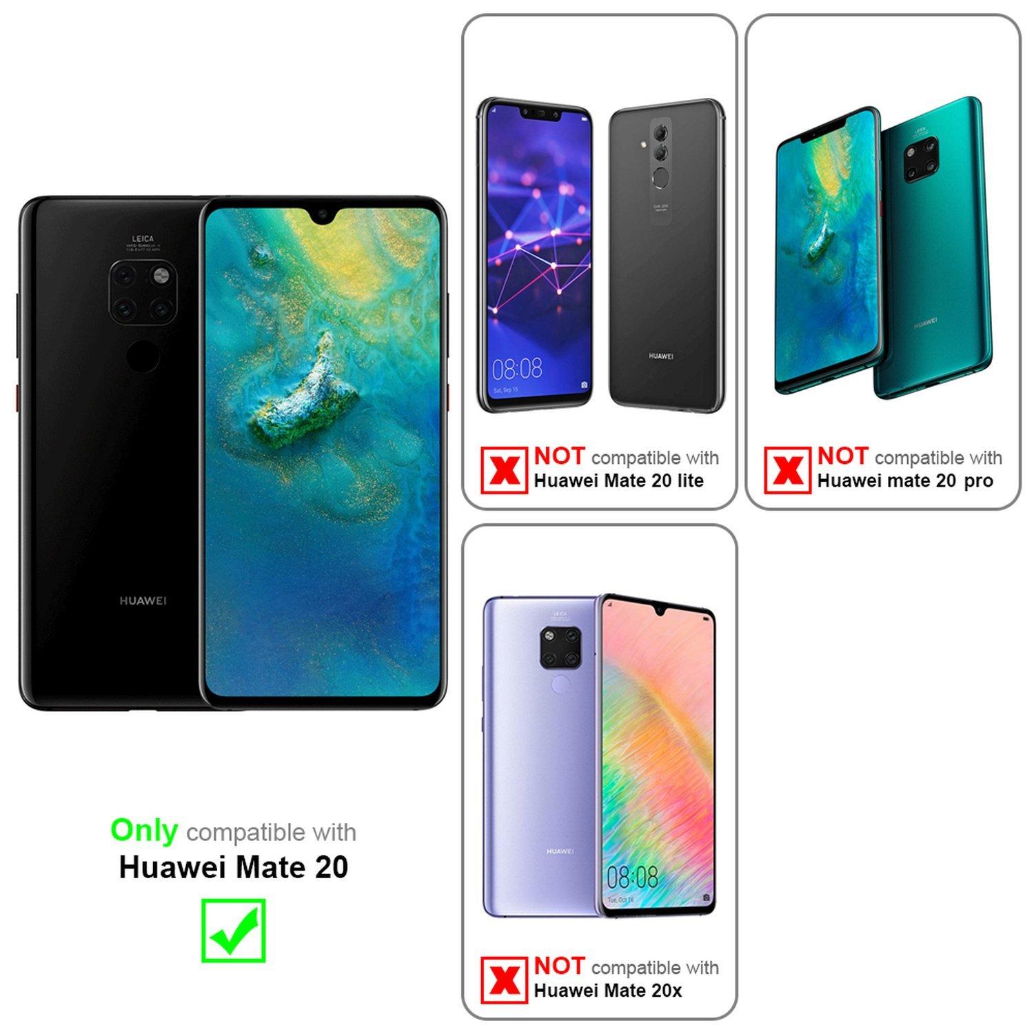 Cadorabo  Housse compatible avec Huawei MATE 20 - Coque de protection au design floral avec fermeture magnétique, fonction de support et emplacements pour cartes 