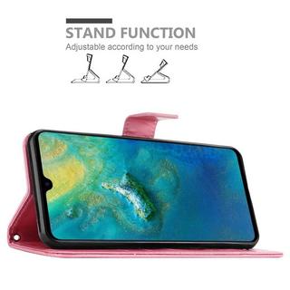 Cadorabo  Housse compatible avec Huawei MATE 20 - Coque de protection au design floral avec fermeture magnétique, fonction de support et emplacements pour cartes 