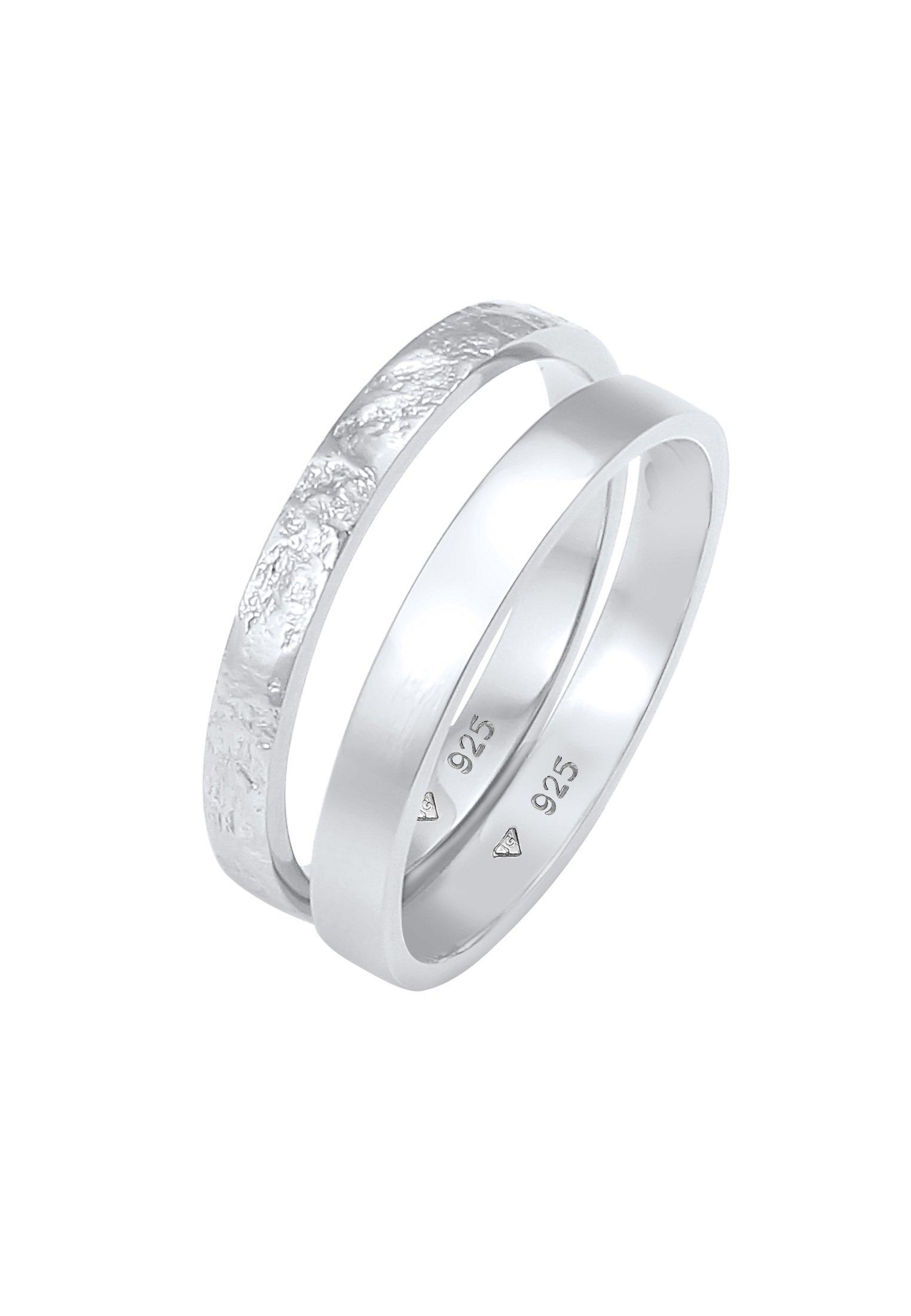 Image of Ring 2er Set Basic Damen Silber 52mm