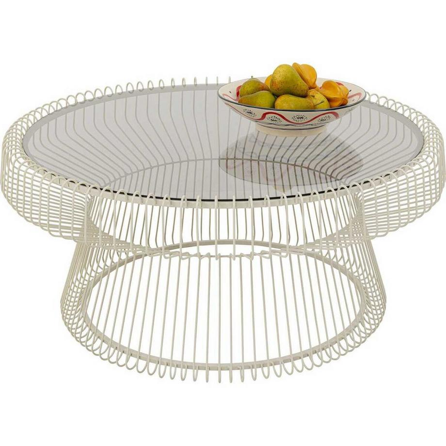 KARE Design Tavolino Lisboa bianco rotondo 86  