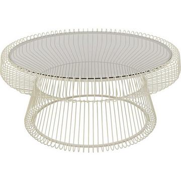 Tavolino Lisboa bianco rotondo 86