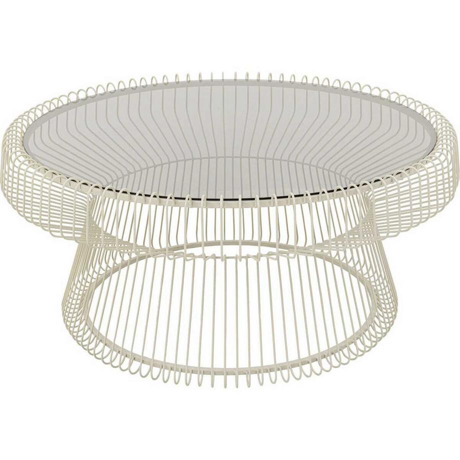 KARE Design Tavolino Lisboa bianco rotondo 86  