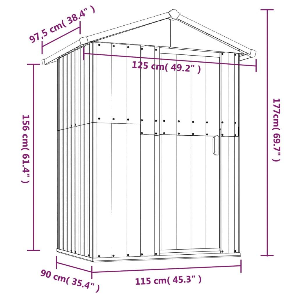 VidaXL Abri de jardin acier  