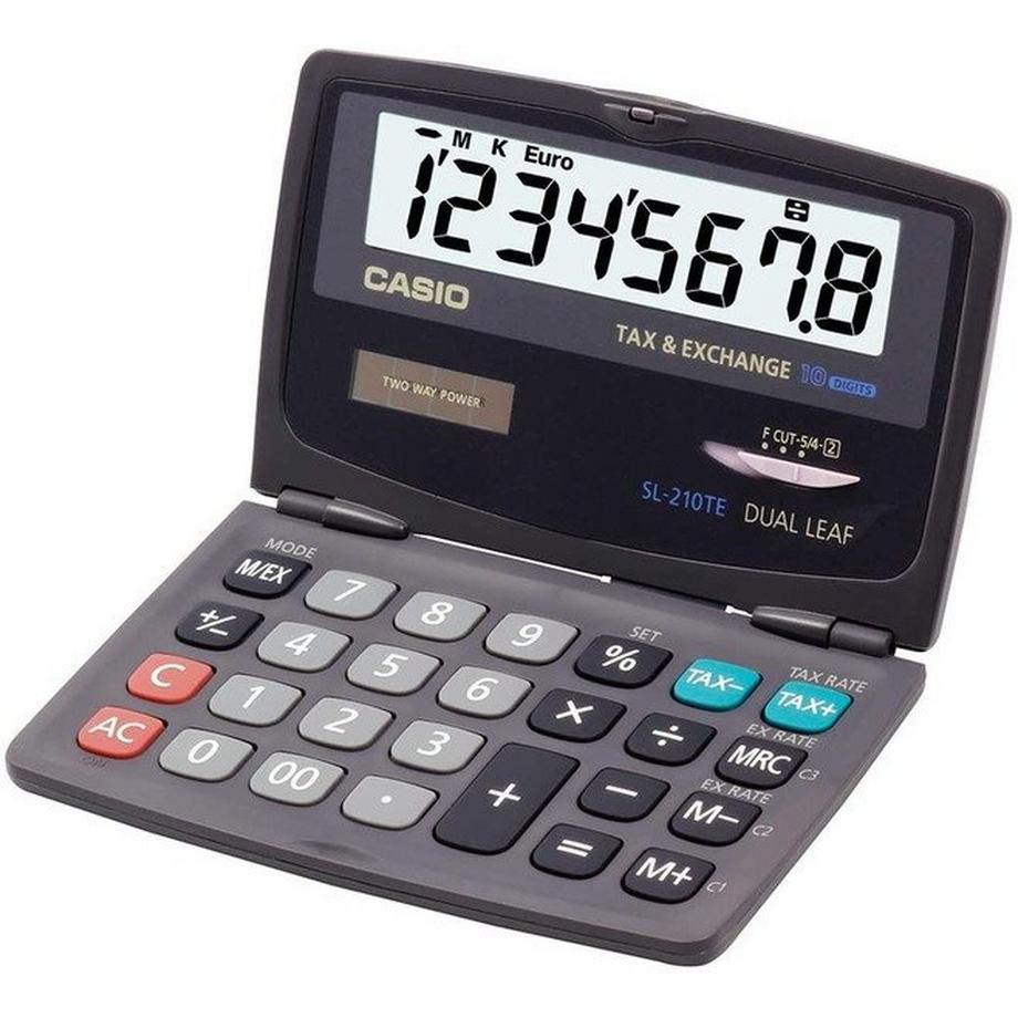 CASIO Taschenrechner SL-210TE SL-210TE Solar, 10-stellig dunkelblau