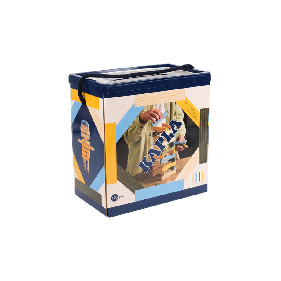 KAPLA boîte de construction bleu clair,jaune,vert 120 pièces, Kapla