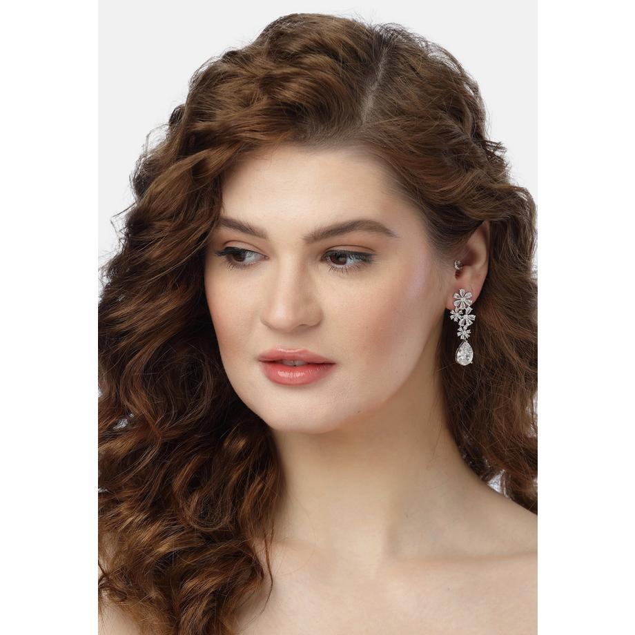 AVANT-GARDE PARIS  Elegante Florale Tropfenohrringe 