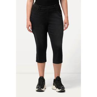 Ulla Popken  Capri-Jeans Sienna, schmales Bein, Elastikbund, Stretch 