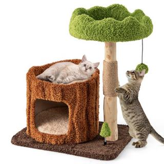 Northio  Arbre à chat avec griffoir pour chat avec grotte pour chat en forme de trou d'arbre 