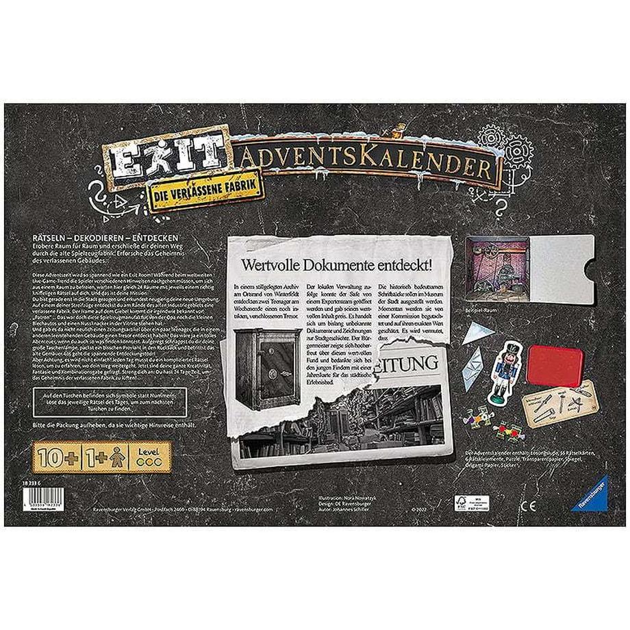 Ravensburger  Exit Room Adventskalender Die verlassene Fabrik 