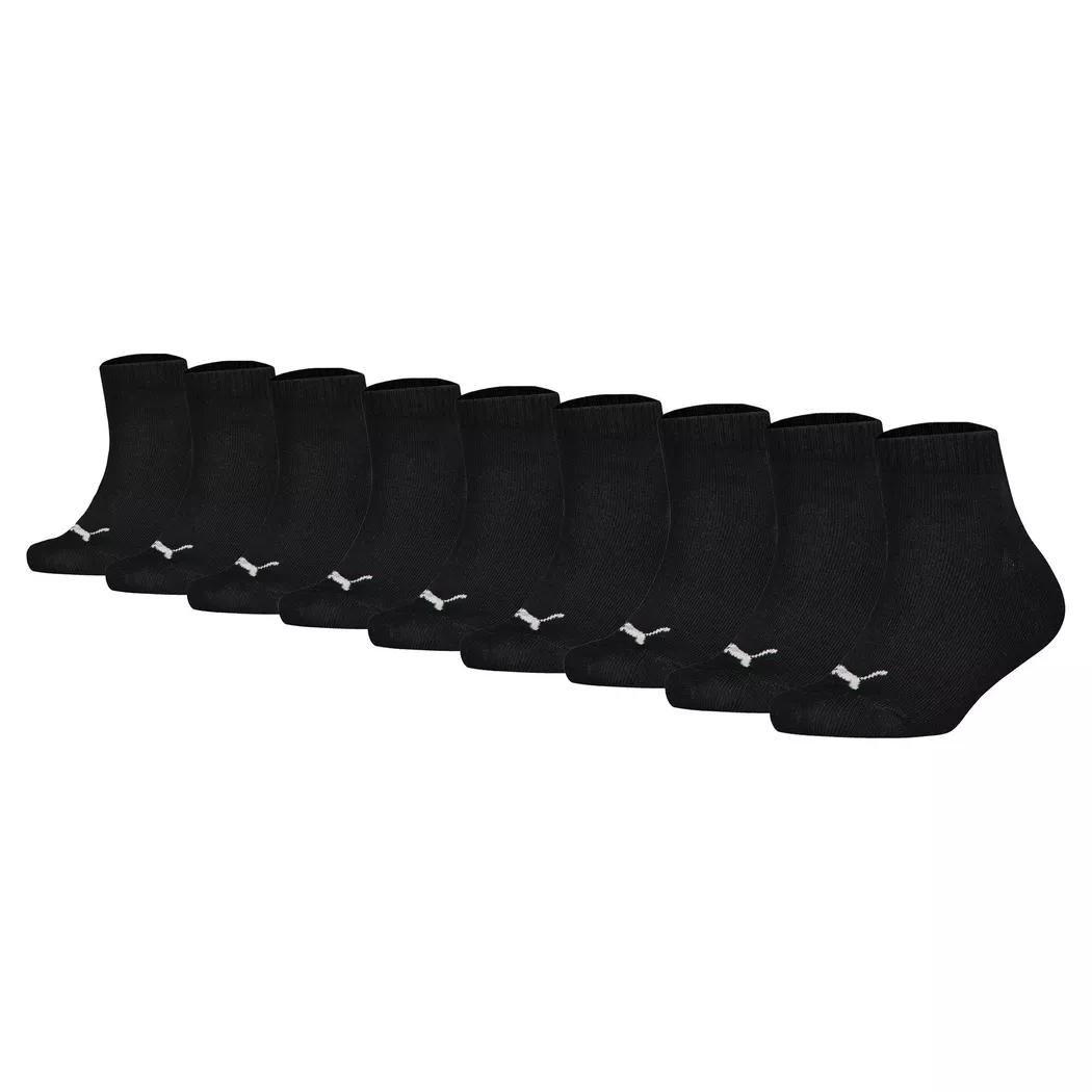 Puma - Calzini Unisex Confezione da 9 Vestibilità confortevole-Plain Quarter ECOM 9P, 35-38, Nero