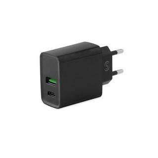 Fonex  Fonex Netzladegerät Mit Usb Und Usb-c Anschluss Schwarz 