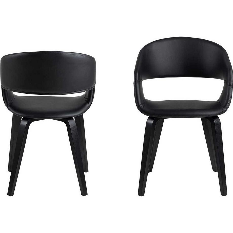 mutoni Chaise de salle à manger Vona noir (1 pièce)  