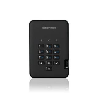 iStorage  DiskAshur2 256-bit 4TB USB 3.2 secure encrypted hard drive - Black IS-DA2-256-4000-B 