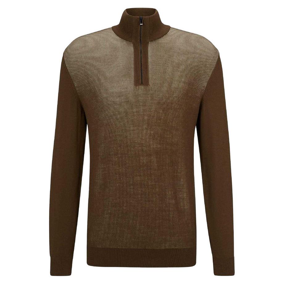 BOSS Top Pull-over Col Montant Large Coupe Régulière  