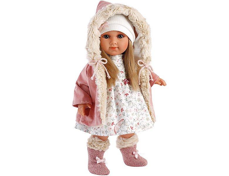 Image of Elena Blond mit Kapuzenmantel (35cm)