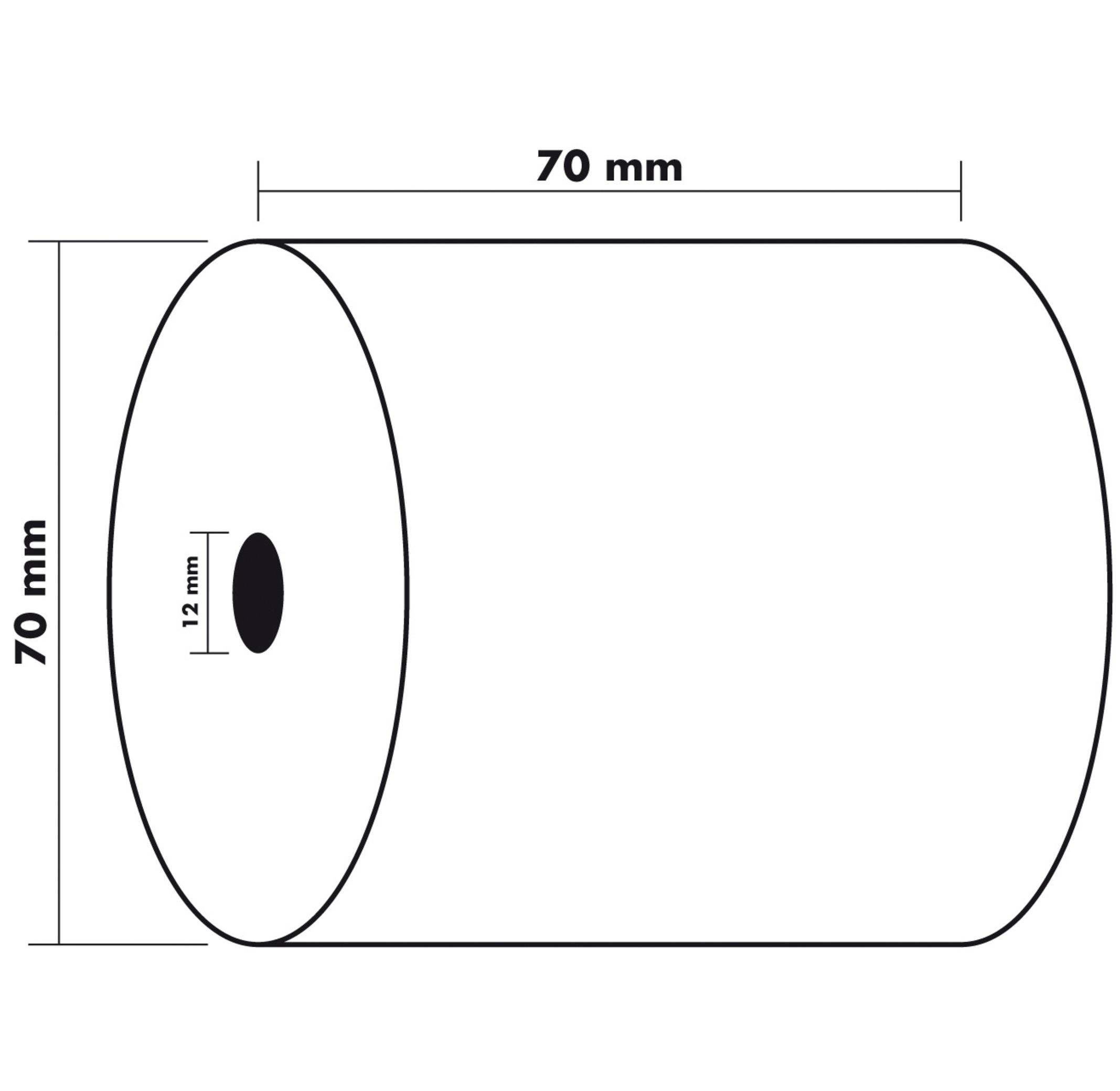 Exacompta Rotoli carta per calcolatrice 70x70 mm - 1 copia offset extra- 60gr - x 50  