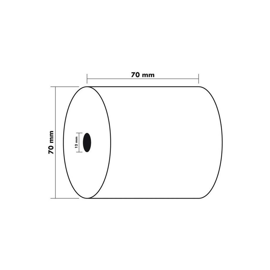 Exacompta Rotoli carta per calcolatrice 70x70 mm - 1 copia offset extra- 60gr - x 50  
