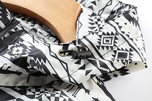 Alopini Poncho antipioggia elegante impermeabile con cappuccio e cerniera  