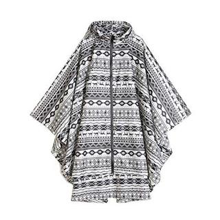 Alopini Poncho antipioggia elegante impermeabile con cappuccio e cerniera  