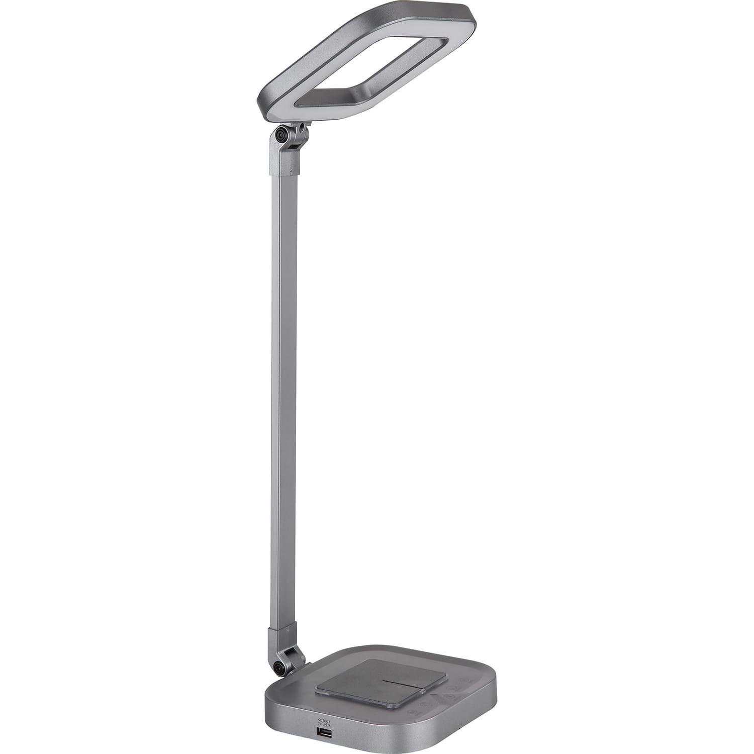 mutoni Lampe à poser Monaco aluminium gris LED  