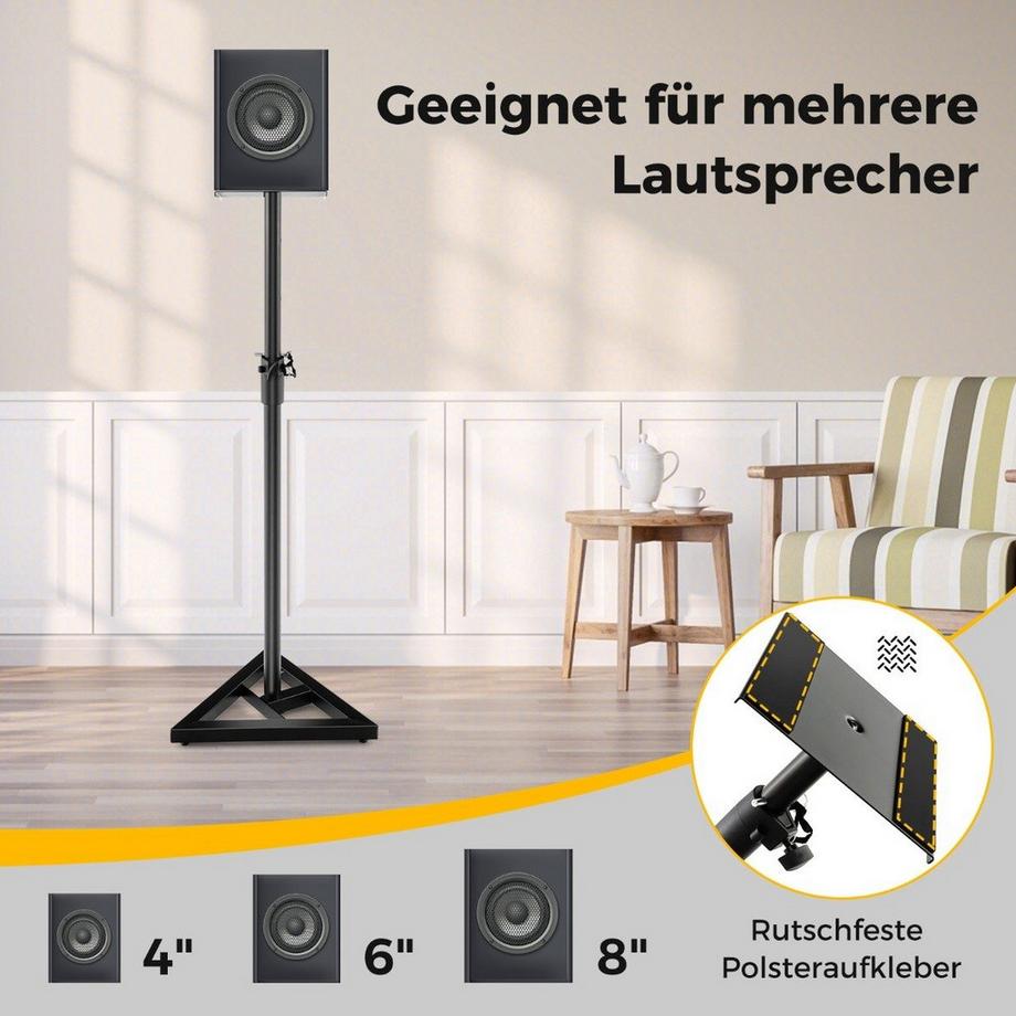 Northix  Supports d'enceintes réglables, lot de 2 