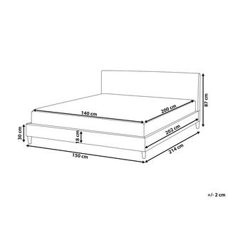 Beliani Letto en Velluto Moderno FITOU  