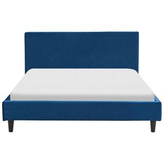 Beliani Bett mit Lattenrost aus Samtstoff Modern FITOU  