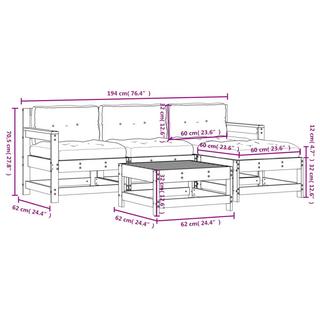 VidaXL Garten lounge set holz  