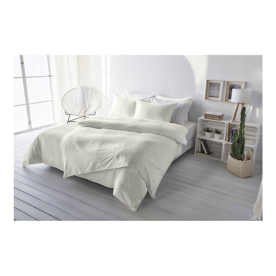 Living Home Uni Satin Parure de lit  