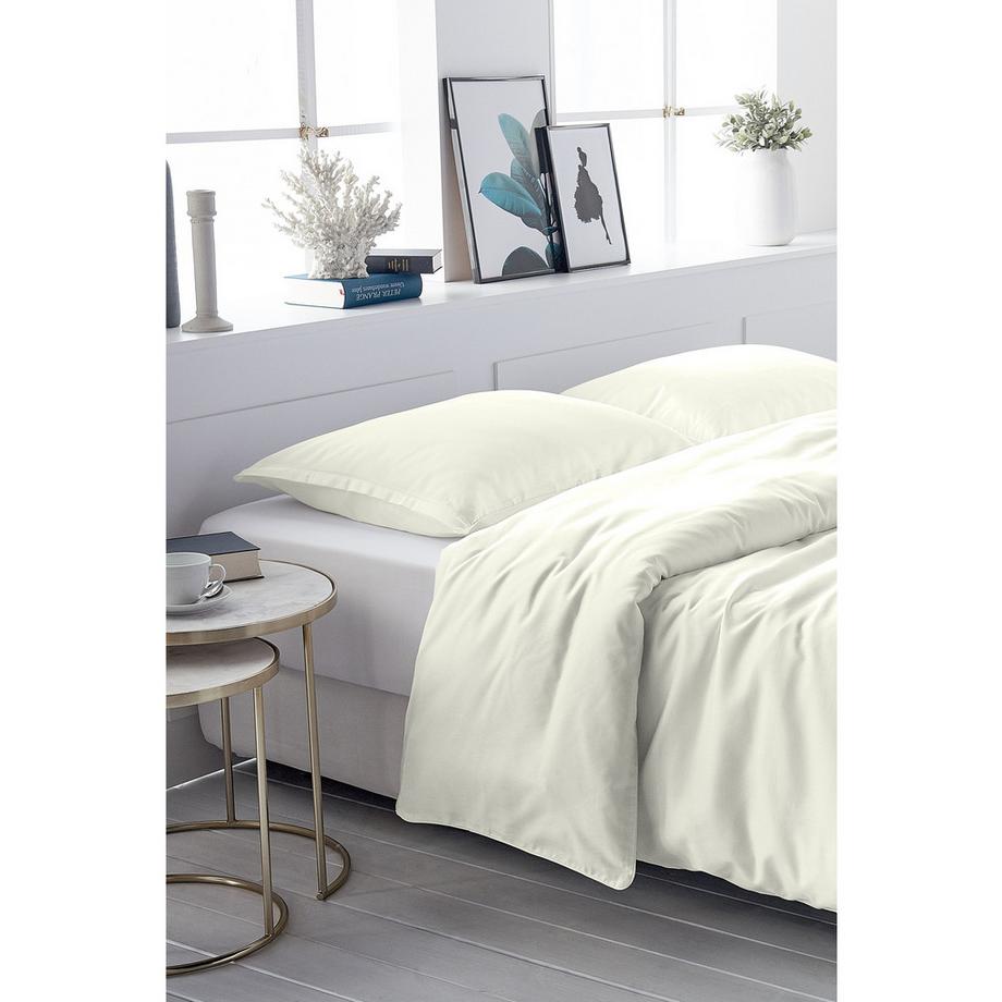 Living Home Uni Satin Parure de lit  